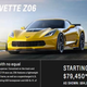 An advertisement for the Corvette Z06 referenced in the lawsuit.
